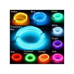 Fir neon auto Premium 12V, 1 m, cu aripioare pentru iluminare interior (ELW-1M)