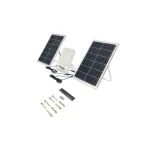 Proiector LED solar 100W cu 2 panouri 50W și baterie LiFePO4, BK87488