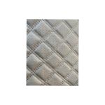 Material imitație piele pentru tapițerie romb perforat bej, cusătură bej – Y02BB