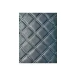 Material imitație piele pentru tapițerie, romb perforat negru cu cusătură gri (Y02NG)