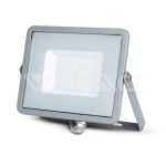 Proiector LED 50W cu cip Samsung SMD, IP65, lumină rece 6400K, corp gri
