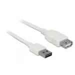 Cablu prelungitor USB 2.0 1,8 m MIV, alb, USB-A tata la USB-A mama