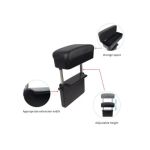 Cotieră auto universală neagră, reglabilă pe înălțime, cu spațiu depozitare (ART-446)