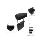 Cotieră auto universală neagră, reglabilă pe înălțime, cu spațiu depozitare (ART-446)