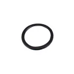 Husă volan din imitație piele M (37–39 cm), negru cu cusătură roșie, FX62