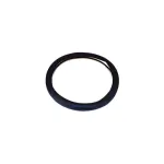 Husă volan din imitație de piele, mărimea M, negru cu cusătură albastră (FX61)