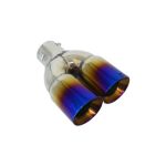 Ornament tobă Japan Style albastru degrade din inox, cu prindere cu șurub (Ø 6,2 cm)