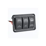 Panou cu 3 întrerupătoare pentru accesorii auto 12/24V, 20A (SPA03)
