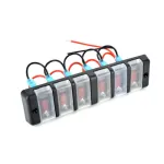Panou cu 6 întrerupătoare 12V/20A SPP21, butoane roșii, 18,5×5 cm