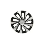 Set 4 capace roți 16 inch negru/argintiu pentru jante oțel, model G-603