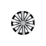 Set capace roți 16 inch G-604, design negru-argintiu, set 4 bucăți