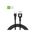 Cablu USB la USB-C 1 m, 3A, încărcare rapidă și date, negru (GC-60T)