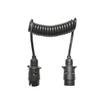 Cablu spiral remorcă 7 pini, 2,5 m, cu 2 stechere tată din plastic (GB95/BK92795)