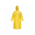 Pelerină de ploaie impermeabilă din PVC, galbenă, cu glugă și buzunare, mărimea XL
