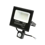 Proiector LED 30W cu senzor de miscare, lumina rece 6500K, IP65, negru (BK69399)