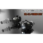 Set lupe LED pentru far 12V, 3 inch, cu DRL si semnalizare, 6000K (NVEL-LENS-DRL01)