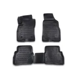 Set covorase cauciuc tip tavita pentru Opel Combo D (2012-2018), 4 piese, negru