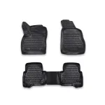 Set covorașe cauciuc tip tăviță pentru Citroen Nemo 2010+, 4 bucăți, negru