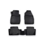 Set covoare cauciuc tip tavita pentru Ford Fiesta 2008-2018, negru (4 buc)
