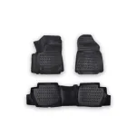 Covoare cauciuc tip tavita pentru Peugeot Partner II (2008-2018), set 4 bucati, negru