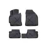 Set covorașe auto tip tavă TPE pentru Toyota Auris II (2013+) negru, 4 piese