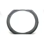 Husă volan din piele premium neagră, universală 37–39 cm