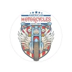 Abtibild American Motorcycles din vinil Oracal, 15 cm, TAG 038/T2