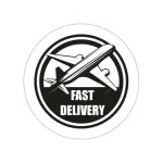 Abțibild „Fast Delivery” din autocolant Oracal, 19,5 cm – TAG 002/T4