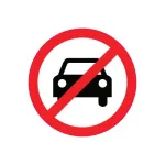 Autocolant „Parcare interzisă” din Oracal, 9.5 cm, TAG 029/T2