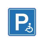 Abțibild „Parcare rezervată persoanelor cu dizabilități” 12 cm, ORACAL TAG 026/T2