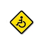 Abțibild „Persoane cu dizabilități” 10 cm, autocolant ORACAL – TAG 041/T2