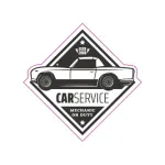 Abțibild Retro Car Service din vinil ORACAL, 13 cm, Cod TAG 014/T2
