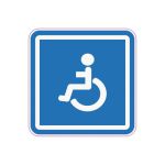 Abțibild „Parcare rezervată persoanelor cu dizabilități” 12 cm, ORACAL, TAG 027/T2