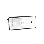 Lampă gabarit LED albă 110x45 mm, 12–36V, Fristom MD-013-B, omologată E20
