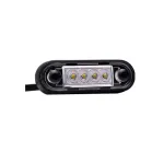 Lampă gabarit LED slim 84x27 mm, albă, 4 LED, montaj bullbar, Fristom FT-073B