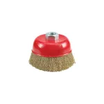 Perie cupă din sârmă de oțel 75 mm pentru bormașină – curățare rugină