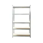 Raft metalic galvanizat cu 5 polițe MDF, 180x100x50 cm, 250 kg/poliță