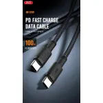 Cablu USB-C la USB-C 100W PD Quick Charge, transfer date, 1,5 m, negru