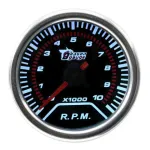 Turometru universal pentru bord 52 mm, LED alb cu ac rosu, 12V (HAO-RPM1)