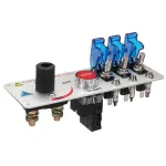 Panou comutatoare auto 12V cu 3 întrerupătoare, buton start cu releu și cablaj