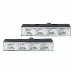Set 2 proiectoare lumini de zi DRL 12/24V, 4 LED, 125x24 mm, Amio DRL540PRO