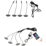 Set 4 lampi LED RGB 24V cu grila, control din aplicatie si jocuri de lumini