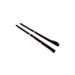 Set prelungiri praguri laterale tuning 210 cm, negru lucios-rosu, 2 piese PRG1012