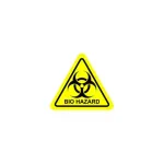 Abtibild reflectorizant Biohazard 6,5x5,7 cm, autocolant avertizare (LT-03)