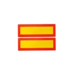 Abțibild reflectorizant auto galben-roșu 48x13,5 cm, set universal AN103