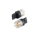 Set 2 becuri LED T20 7440 W21W CANBUS, 15 SMD 2835, 12V, galben, 320 lm