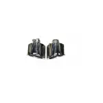 Set ornamente tobă tip RS compatibil Audi, inox 304 argintiu, 2 buc (stânga/dreapta)
