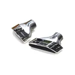 Set ornamente tobă argintii din inox 304, compatibile BMW Seria 5 G30 (2 buc.)