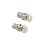 Set 2 becuri auto LED BA15S P21W, 16 SMD 2835, CANBUS, 12–24V, 620 lm, alb rece