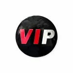 Set ornamente capace jante auto VIP 5,6 cm, negru, 4 bucăți (LGT-004)